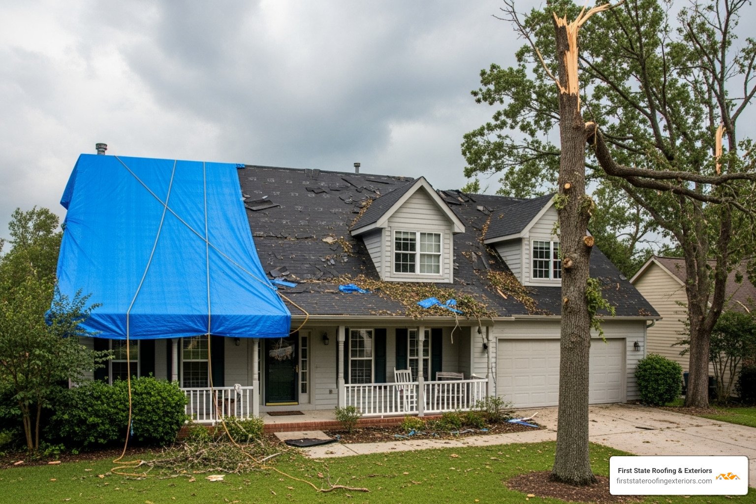 emergency roof tarp in smyrna