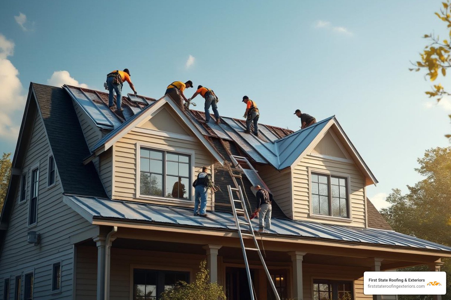 Metal roof installation